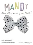 MANDY Baby Bows White with Black Dot