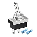 KILIGEN 金属製トグルスイッチ 25A 12VDC/15A 24VDC/10A 250VAC/ 15A 125VAC SPST オン/オフ 2ピン 2 ポジション
