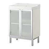 IKEA(イケア) LILL?NGEN/ T?LLEVIKEN アルミニウム 29894669 洗面台(キャビネット 扉2枚)、アルミニウム