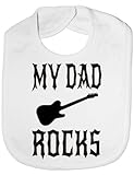 My Dad Rocks - Funny Baby/Toddler/Newborn Bib - Baby Gift white by Print4U