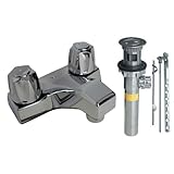 LASCO 07-0942 Bathroom Faucet, Plastic, Two Handles, with Pop-Up, Chrome Finish by LASCO