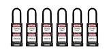 ABUSロック19663 74lb /ブラック6 /パック40 ABUS plastic-covered安全南京錠74シリーズ