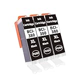 Canon用 キャノン 互換 インク BCI-380XL Canon用 インク 380 PGBK ブラック 3本セット対応機種:PIXUS TS6130 TS6230 TS6330 TS7430 TS7330 TR7530 TR8530 TR8630 TR9530 TR703 TS8130 TS8230 TS8330 TS8430【大容量/残量表示/個包装】, BCI-380381