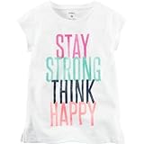 Carter's(カーターズ) グリッターステイストロングアクティブティ ホワイト トップス半袖Tシャツ 7歳【並行輸入】