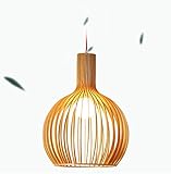 木製シャンデリア天井ランプレトロクリエイティブレストランリビングルーム装飾ライト調節可能1光源（電球を除く）E27,Natural