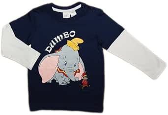 Amazon Co Jp H M エイチアンドエム ディズニーコラボ男女兼用紺ダンボなりきり重ね着風長袖tシャツ ネイビーゾウ柄ロンt ぞう柄トップス Baby Product 並行輸入 服 ファッション小物