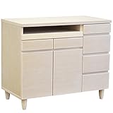 ライフスタイリングショップ パソコンデスク 木製 幅90.5×奥行45cm 天然木 オフホワイト DL-562OWH