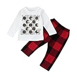 杜屋トヤ　新生児服　ルームウェア　上下セット　英字　格子縞　長袖Ｔシャツ　パンツ　かわいい　ナチュラル　洋式　秋　冬　カジュアル　遊び　お出かけ　プレゼント　女の子　男の子　ユニセックス　赤ちゃん　7