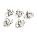 uxcell　シーリングフック 　天井フック　楕円形ベース　メタル　5個入り　家庭用ファン　照明設備