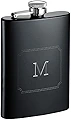 Visol製品Raven Personalizedフラスコwith初期刻印、9オンス、文字M、マットブラック