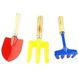 Zhuhaitf 園芸用具 カラフルガーデンツール 3 Piece Small Garden Hand Tools Set – Trowel, Fork, Transplanting Trowel G