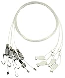 starPG ピクチャー ワイヤー 透明・軽量タイプ 吊り下げ 金具 自在フック 汎用 ピクチャーレール用 4本 (1.5m)