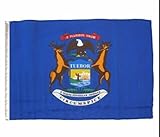 12X18 12X18 State Of Michigan Sleeve Flag Boat Car Garden [並行輸入品]