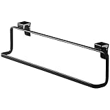 アクセサリーショップピエナ タオルハンガーワイド ドアに簡単取り付け 雑貨 フックが2個 ブラック