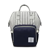 【高端定制】 条纹蓝色 マザーズバッグ 大容量 ママリュック ベビー用品収納 ママバッグ おしゃれ多機能 シンプル 防水 トートバッグ バックパック おむつ替え 軽量 マザーズバッグママバッグリュック