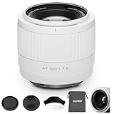 VILTROX 56mm F1.7 Eマウント、APS-C STMオートフォーカス軽量レンズ、Sony Eマウントカメラ用 A6000 A6100 A6300 A6400 A6500 A6600 A6700 ZV-E10 FX30 ZC-E10II FX3 A7C A7SII A7III A7RIIl A7IV A7RIV A9 -ホワイト