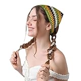 [Yammkia] ヘッドスカーフ レース 三角形 夏の甘い 女の子 シルクスカーフ おしゃれ ヘアバンド 女性の頭飾り 透かし編み