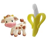 Infantino Natural Rubber Teether with Banana Brush Infant Toothbrush by Babyhaven