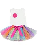 Ruffly Rumps乳児/幼児用Girls ' Rainbow Tutu Set カラー: ピンク