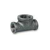 Everflow Supplies bmbt1001ブラック可鍛性BullのヘッドT型継手メスねじ付き接続 1" x 1" x 2" BMBT1002 1