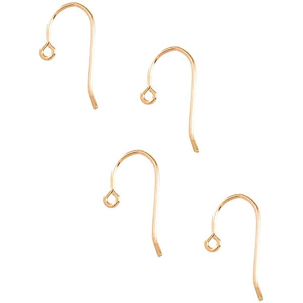 Amazon | K10 PG フックピアス-M 10金 ピンクゴールド ピアス金具 1