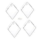 P Prettyia 4個　壁　掛け　透明　花瓶　ガラス　水耕容器ボトル　プラントポット　教会　装飾　