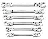 GearWrench 81911 6 Piece Flex Flare Nut Wrench Set Metric [並行輸入品]