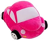 Qztuory車のぬいぐるみ - ぬいぐるみシミュレーション漫画の車のぬいぐるみクッション 乗用車 ぬいぐるみ 抱き枕 車 ぬいぐるみ ぬいぐるみ - 子供部屋、リビングルーム、ソファ用のPP綿充填装飾用品 (60cm,ピンク)