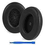 Linkidea イヤーパッド 互換性 パッド ゼンハイザー Sennheiser Momentum 4 Wireless ヘッドホンに対応 パッド イヤークッション/イヤーカッププロテインレザー / (黒)