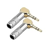 【DIY L型プラグ】ケーブル自作用 3.5mm ステレオミニプラグL型プラグタイプ 【2個セット】