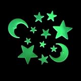 5セットNoctilucent蛍光灯Moon星壁ステッカーデカールBaby Gift for Kidホーム保育園部屋