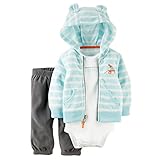 カーターズ Carter's ロンパース ボディスーツ カーディガン パンツ 3点セット 足つき マイクロフリース 男の子 秋冬 3-Piece Cardigan Set 3M (55-61cm) [