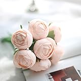 NIUA 　韓国スタイル 造花 ホームデコレーションプラント 1束7個花 結婚式 パーティー用　飾り インテリア　ローマンチック　ギフト 花嫁花束 ブーケ　DIY　2束入 (ライトピンク)