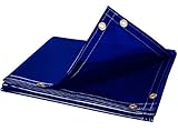 Steiner 325-6X8 ArcView 14 mm Flame Retardant Blue Tinted Transparent Vinyl Welding Curtain, 6' x 8'