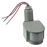 Beho-180度12V人間の赤外線センサースイッチ光センサー監視スポットライトスイッチPir-grey