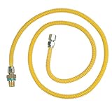 BrassCraft CSSD45R-72 P Safety PLUS Gas Appliance 1/2 OD Connector with 1/2 MIP EFV x 1/2 FIP x 72 b