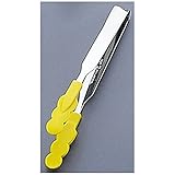 田辺金具 N抗菌 耐熱カラートング 小 イエロー スリム 金属部:ステンレススチール 先端部:66ナイロン、ガラス繊維(抗菌剤入) 日本 BTVD403