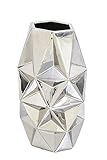 Deco 79 59899 Ceramic Silver Vase - [並行輸入品]