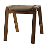 送料無料 木製スツール スタッキングスツール スタッキングチェア 1脚入り (布(ブラウン))