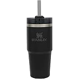 STANLEY(スタンレー) H2.0 真空クエンチャー 0.41L ブラック 水筒 保冷 ステンレスボトル ウォーターボトル ストロー ドリンクホルダー アウトドア 食洗機対応 保証 (日本正規品)