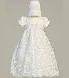 LITO 帽子付純白刺繍セレモニードレス Amber (0-3ヶ月) お宮参り、退院着、お披露目に