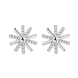 Silver Shoppee Silver Plated Jhumki Earrings for Women (White) (SSER1426)