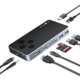 ドッキングステーションとM.2 SSD外付けケース SETMSPACE 10 ポートドッキングステーションUSB C (HDMI×1 イーサネット×1 USB-A×3 USB-C×1 TF/SDカードリーダー×1 3.5mm×1 M-Key NVME SSD外付けケース×1)