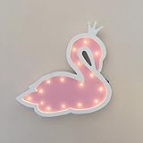 ZehuiかわいいスワンLED Night Light Cartoon Animalマーキー壁ランプ部屋の装飾キッズ子供ギフトパーティーピンク