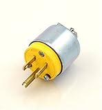 Leviton 515PA 15 Amp, 125 Volt, Armored Grounding Plug, Yellow by Leviton [並行輸入品]