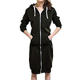 (ル・セリジエ) パーカー ロング丈 裏起毛 暖かい レディース スウェット 長袖 おしゃれ ママ 体型カバー (ふつう, ブラック)