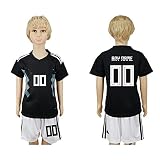 wision 2018ロシアワールドカップアルゼンチンNational # 00 Kid Away Soccer Jersey (ブラック) 10-11Years/L ブラック