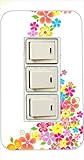 3ヶ口用 3口用 タイプ コンセント スイッチ カバー ジャケット ca1069-6 花柄 Flower カスタムカバー 交換用 3穴用 2穴用