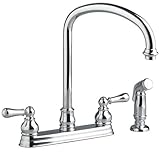 American Standard 4771.732.002 Hampton Kitchen Faucet with Escutcheon Plate, Polished Chrome [並行輸入品]