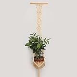 Liebeye 2点セット プラントハンガー 植木鉢ホルダー 縄 編み込み 手作り 吊り下げ 屋内 屋外 ハンドニット ハンギング サスペンドプランター バスケット ネット コットン ロープ G100
